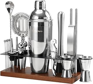 23-teiliges Barkeeper-Set, Cocktail-Shaker-Set mit Ständer|Bar-Getränkemixer-Set mit allen wich…