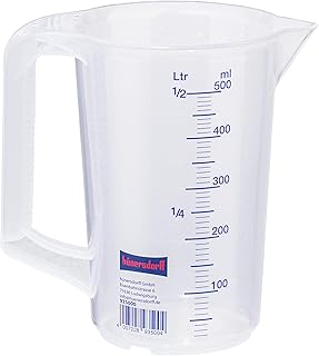 hünersdorff Messbecher 0,5l | Polypropylen (PP) | bruchsicher und spülmaschinengeeignet | gesch…