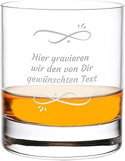 polar-effekt Whisky Trink-Glas 315 ml personalisiert Whiskyglas mit Gravur Wunschtext veredelt – …