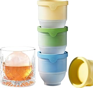 Eiswürfelform Groß mit Deckel – XXL Eiskugelformer, BPA-Freie Eiswürfelform für Kugeln & Rund…