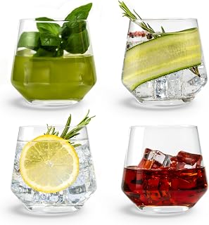 Gin Gläser – 4er Geschenkset | 400 ml | Trinkgläser | Gin Tonic Set | Cocktailgläser | In Gesc…