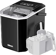 Silonn Eiswürfelmaschine mit Griff-Eiswürfelkorb – Tragbar & Selbstreinigend, Mini Ice Maker …