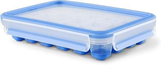 EMSA Clip & Close Frischhaltedose, Eiswürfelform, 22,6 x 16,5 x 4,9 cm, flexibler Boden, Aufbewa…