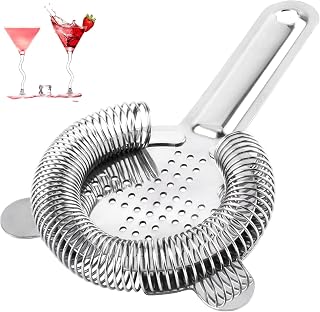 Cocktail Sieb,Barsieb Cocktail Edelstahl,Feines Cocktailsieb,Barkeeper Sieb Hawthorne Strainer Co…