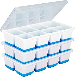 Silikon Eiswürfelformen mit Deckel – Große quadratische Whiskey-Eisformen für Cocktails, Old…