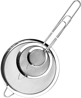 Avesteir 3 Stück Sieb Set 19/25/37 cm, Küchensieb Edelstahl, Poliert Metall Feinmaschiges Seihe…