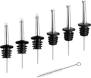 Gvolatee 6 Stücke Flaschenausgießer Edelstahl, Konische Ausgießer Spirituosen, Dosierer für F…