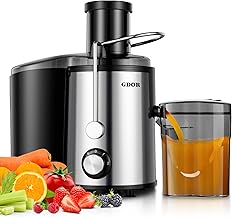 GDOR Entsafter Gemüse und Obst 800W Entsafter aus Edelstahl 76mm Großem Mund Juicer Machine 3 G…