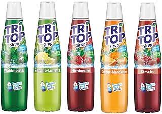 TRi TOP Sirup Sortiment – Unsere Besten – Kirsche – Zitrone-Limette – Waldmeister – Orange-Mandar…