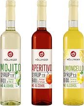 Höllinger Bio Cocktailsirup Set Mojito Aperitivo Limoncello 3 x 0,5 L