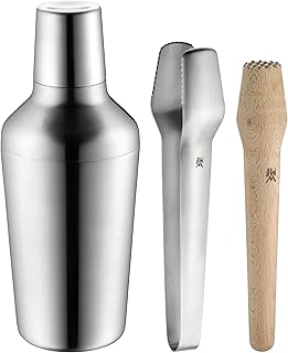 WMF Matroschka Cocktail Set 5-teilig, Barkeeper Set mit Edelstahl Cocktail Shaker 700ml, cl Messb…