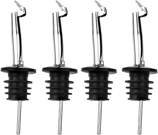 Flaschenausgießer, 4 Stück Weinausgießer für Wein Schnaps Olivenöl, Schwarz | Ausguss für K…