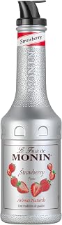 Monin Le Fruit Erdbeerpüree – Fruchtpüree Mix Erdbeere (1 x 1,0 l) – für Strawberry Matcha…