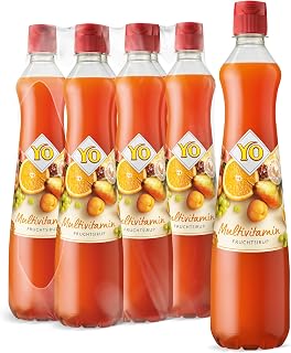 YO Sirup Multivitamin (6 x 700 ml) – 1x Flasche ergibt bis zu 6 Liter Fertiggetränk – ohne Sü…