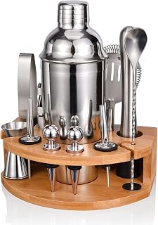 Cocktail Shaker Set,Esmula 750ML 12 Teiliges Edelstahl Barkeeper Kit Geschenk für Männer, Fraue…