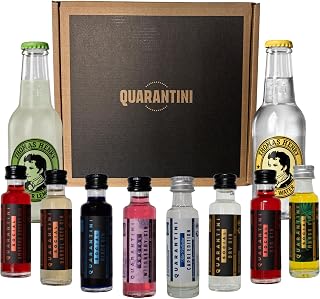 Quarantini Gin Tasting Set 8 x Mini Quarantinis & 2 x Thomas Henry Tonic Mischgetränke | Premium…