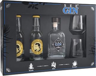 SeeGin® Tonic Set | London Dry Gin 1x 350ml | Thomas Henry Tonic Water 2x 200ml | 2x Steinhauser…