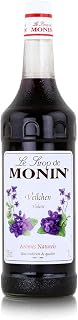 Monin Sirup Veilchen (1 x 1,0l) – Genuss für Cocktails und Desserts – blumig und Vegan