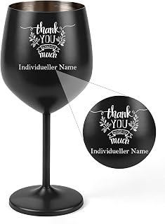 Custom Edelstahl-Weinglas, Personalisierter Text & Motiv Pokal | Bruchsicherer Metallkelch für i…