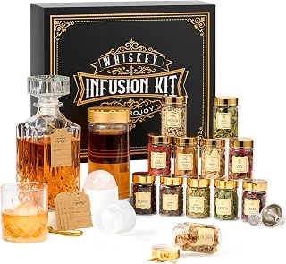 ComboJoy Whiskey Infusion Kit Geschenke für Männer – 12 natürliche Zutaten, Dekanter, Infusion…