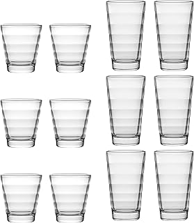 Leonardo Onda Wasser-Gläser, 12er Set, spülmaschinengeeignete Saft-Gläser, Trink-Becher aus Gl…