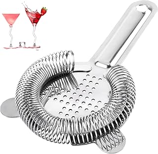 Cocktail Sieb,Barsieb Cocktail Edelstahl,Feines Cocktailsieb,Barkeeper Sieb Hawthorne Strainer Co…