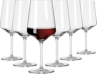 RITZENHOFF 6301001 Rotweinglas 500 ml – Serie Lichtweiss – 6 Stück im Geschenk-Set – stilvoll-mo…