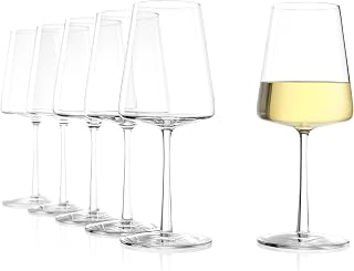 Stölzle Lausitz Power Weißweingläser Kristallglas 400 ml, 6er-Set | Weißweingläser und Weiß…