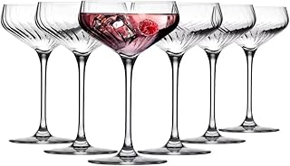 Krosno Coctail Gläser 6er Set, 290 ml, LUMI Avant-Garde | Sektgläser, Bleifreies Kristallglas m…