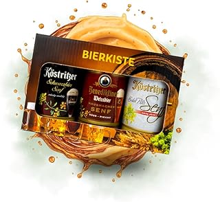 Altenburger Original Bierkiste – drei mit Bier verfeinerte Senfsorten als Geschenk-Set (3-teilig)…