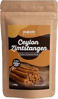 Ceylon Zimtstangen Monte Nativo (100g) – aromatisch Ceylon Zimt ganz | als Gewürz oder deko – Zi…