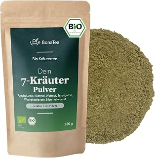 BIO 7-Kräuter-Pulver nach Bertrand Heidelberger mit echten Bitterkräutern | stark bitteres Pulv…