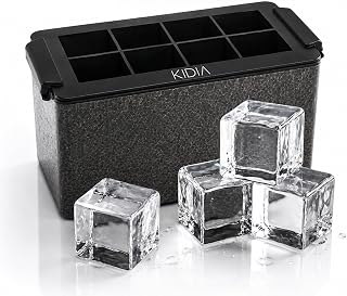 Kidia Ice Clear Cube Maker – Klare Eiswürfelform für 8 Eiswürfel 5×5×5 cm, Directional Fre…
