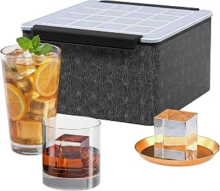 Klare Eiswürfel Groß, 16 Fächer Clear Ice Cube Maker, Transparente Eiswürfelformen, Kristallk…
