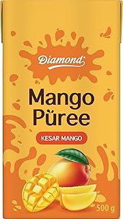DIAMOND Mangopüree, fein, Kesar Mango, Obstkonserve, Tetra, 1 x 500g | Süß, geeignet für Dessert