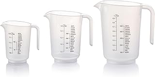 Grizzly Messbecher Set, 3-teilig mit 1000 ml, 500 ml und 250 ml, Bruchsicher, Hitzebeständig, Sp…