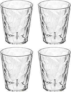 Koziol Superglas Club No.1 – 4er Set Trinkgläser à 250ml, unzerbrechliches Wasserglas Set aus…