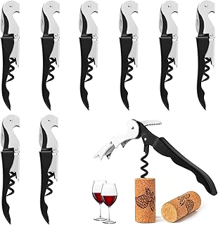 8 Stück Kellnermesser, 3-in-1 Flaschenöffner, Korkenzieher Edelstahl, Weinöffner für Sommelie…