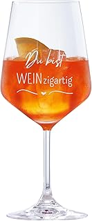 Spiegelau Style Weinglas 630ml mit Gravur Du bist WEINzigartig – Witziges Geschenk für Weinliebh…