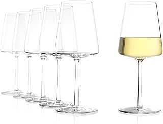 Stölzle Lausitz Power Weißweingläser Kristallglas 400 ml, 6er-Set | Weißweingläser und Weiß…