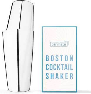 Cocktail Shaker aus Edelstahl, Profi Boston Shaker, hochwertiges Barzubehör, 2-teilig 750ml (sil…