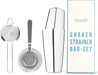 Cocktail Shaker aus Edelstahl, Profi Boston Shaker, hochwertiges Barzubehör, 2-teilig 750ml (3er…