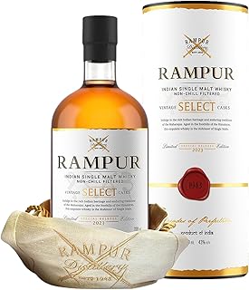 Rampur Vintage Select 2023 Edition Cask Malt Whisky, 43% Vol., 70cl | Premium Indischer Non-Chill…