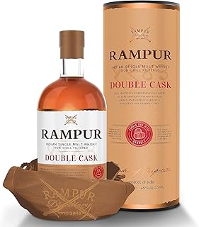 Rampur Double Cask Malt Whisky, 45% Alkoholgehalt, 70cl | Premium Indischer Non-Chill Filtered Ca…