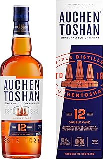 AUCHENTOSHAN 12 Jahre Double Cask, Single Malt Scotch Whisky, mit Geschenkverpackung, Karamellges…