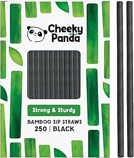 The Cheeky Panda Bambus Strohhalme Papier | 250 x Cocktail Strohhalme | Stark und Langlebig