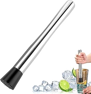 Edelstahl Cocktail-Stößel, 21CM Multifunktional Muddler Stössel Mojito Stampfer, Cocktail Mudd…