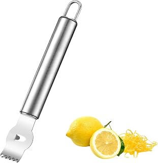 Zitronenschäler,Edelstahl Zestenreißer,Zitrusfrüchte Zester,Zitronen Zester Schäler mit Kanal…