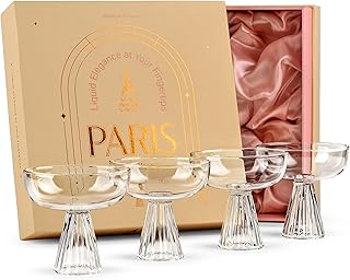 GLASSIQUE CADEAU Moderne Paris Martini Coupe Cocktail Gläser | 4er Set | 230 ml Cocktailgläser …