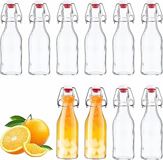 10 Stück Glasflaschen 250ml mit Bügelverschluss, Bügelflasche zum Befüllen,Sirupe, Getränke,…